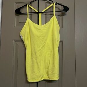 Stori yellow built in bra active tank
